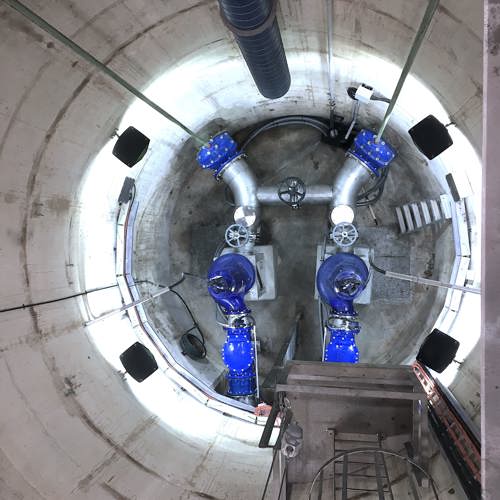 Tunnel at water treatment plant